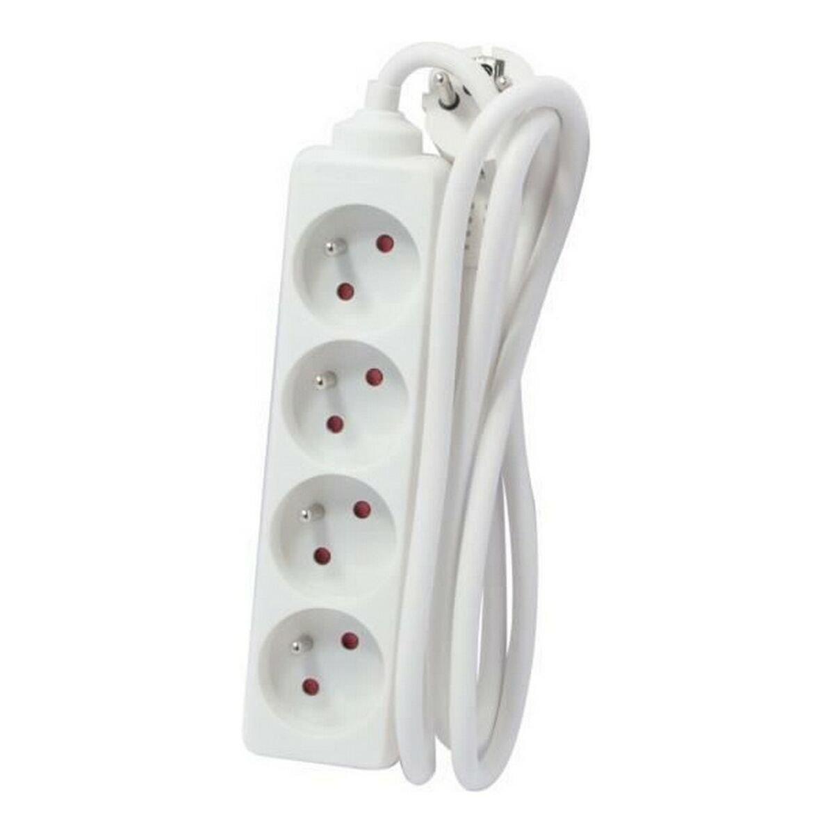 Regleta Enchufes 4 Tomas sin Interruptor Chacon Blanco 3500 W (5 m)
