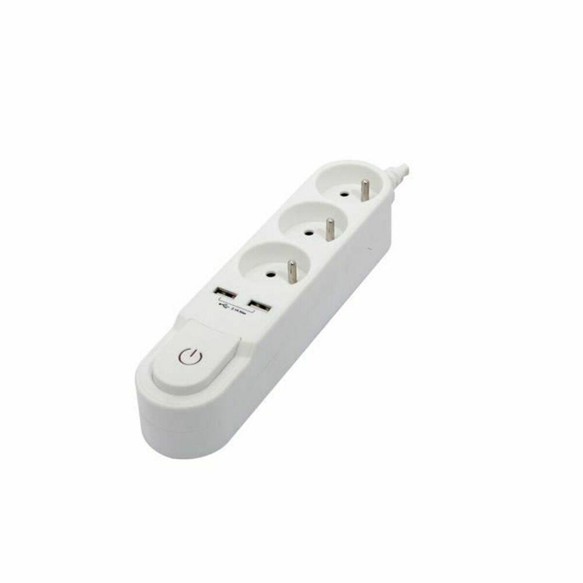 Regleta Enchufes 3 Tomas con Interruptor Chacon (1,5 m)