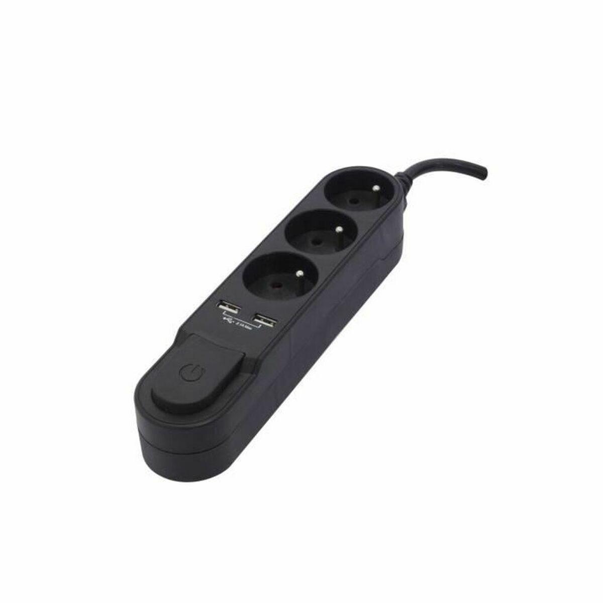 Regleta Enchufes 3 Tomas con Interruptor Chacon (1,5 m)