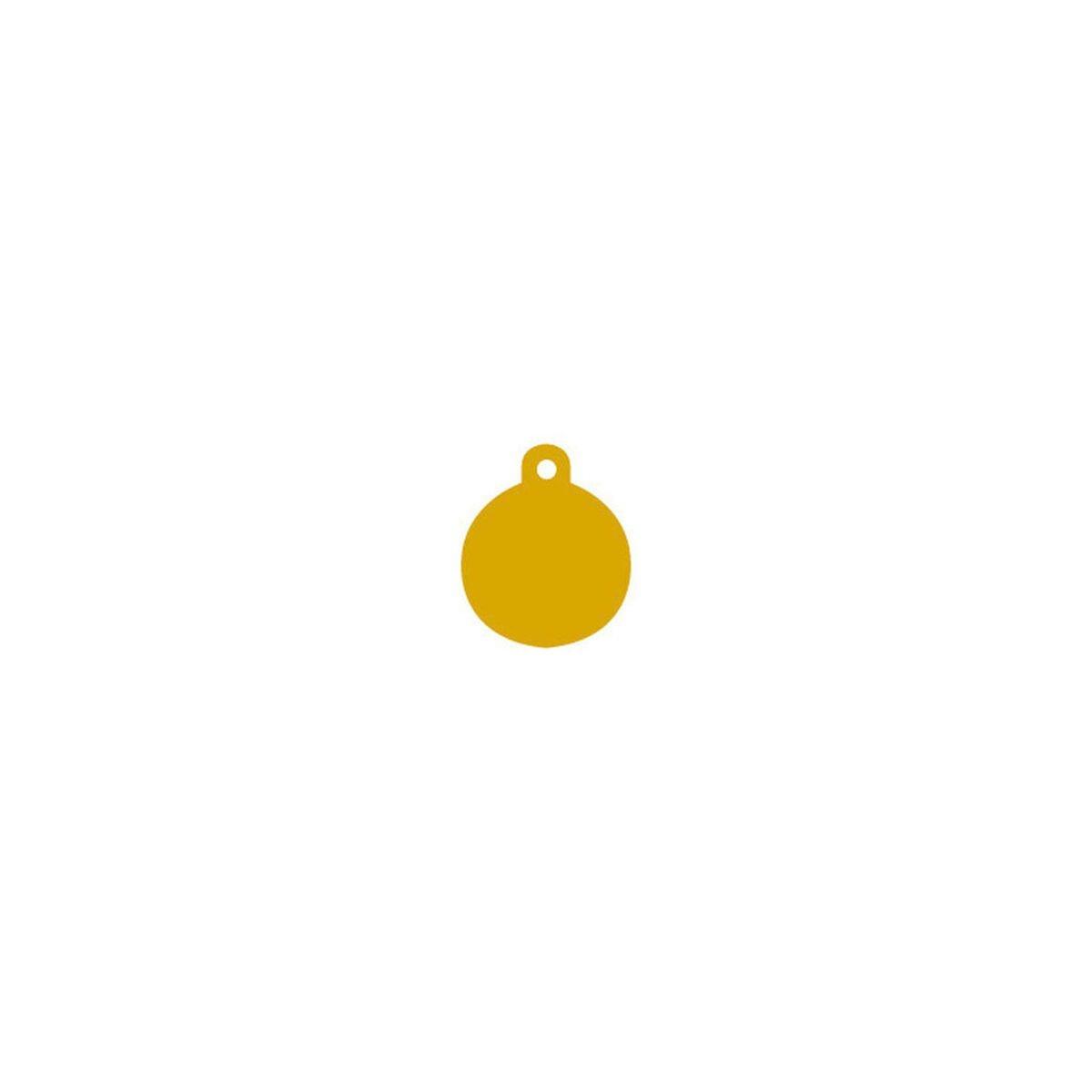Placa identificativa para collar Imarc Circle Amarillo Dorado