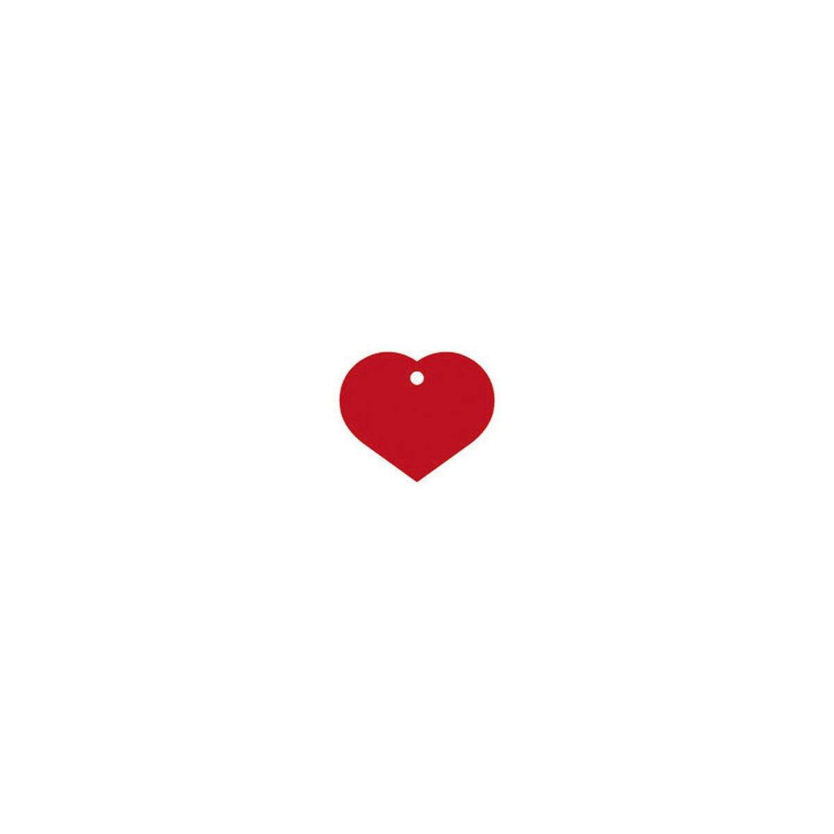 Placa identificativa para collar Imarc Heart Rojo
