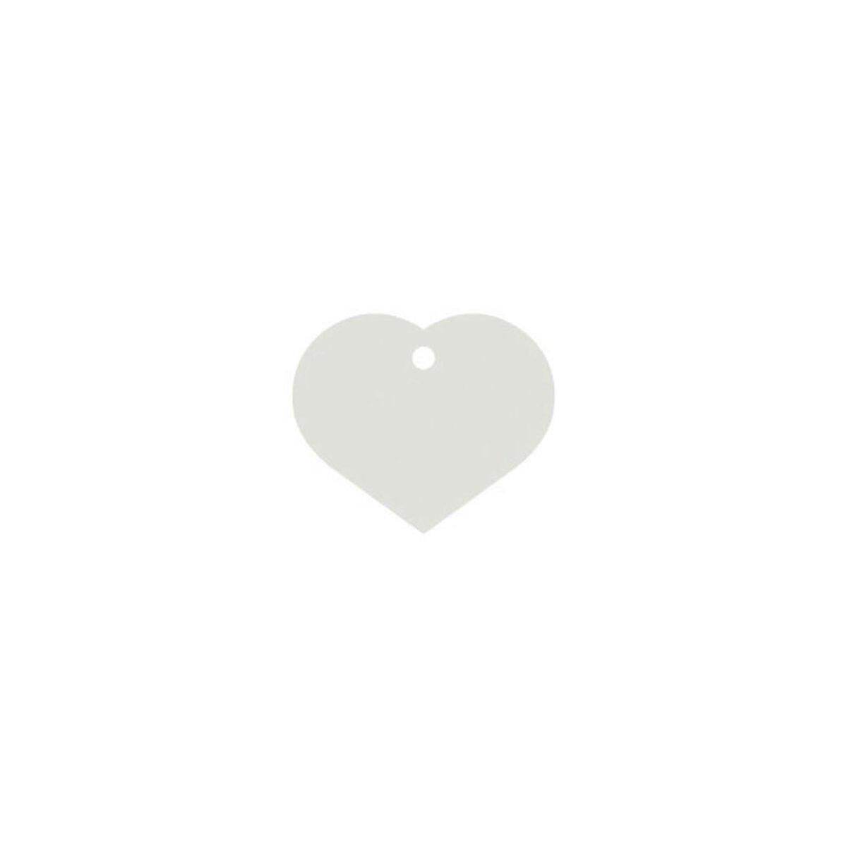 Placa identificativa para collar Imarc Heart Blanco