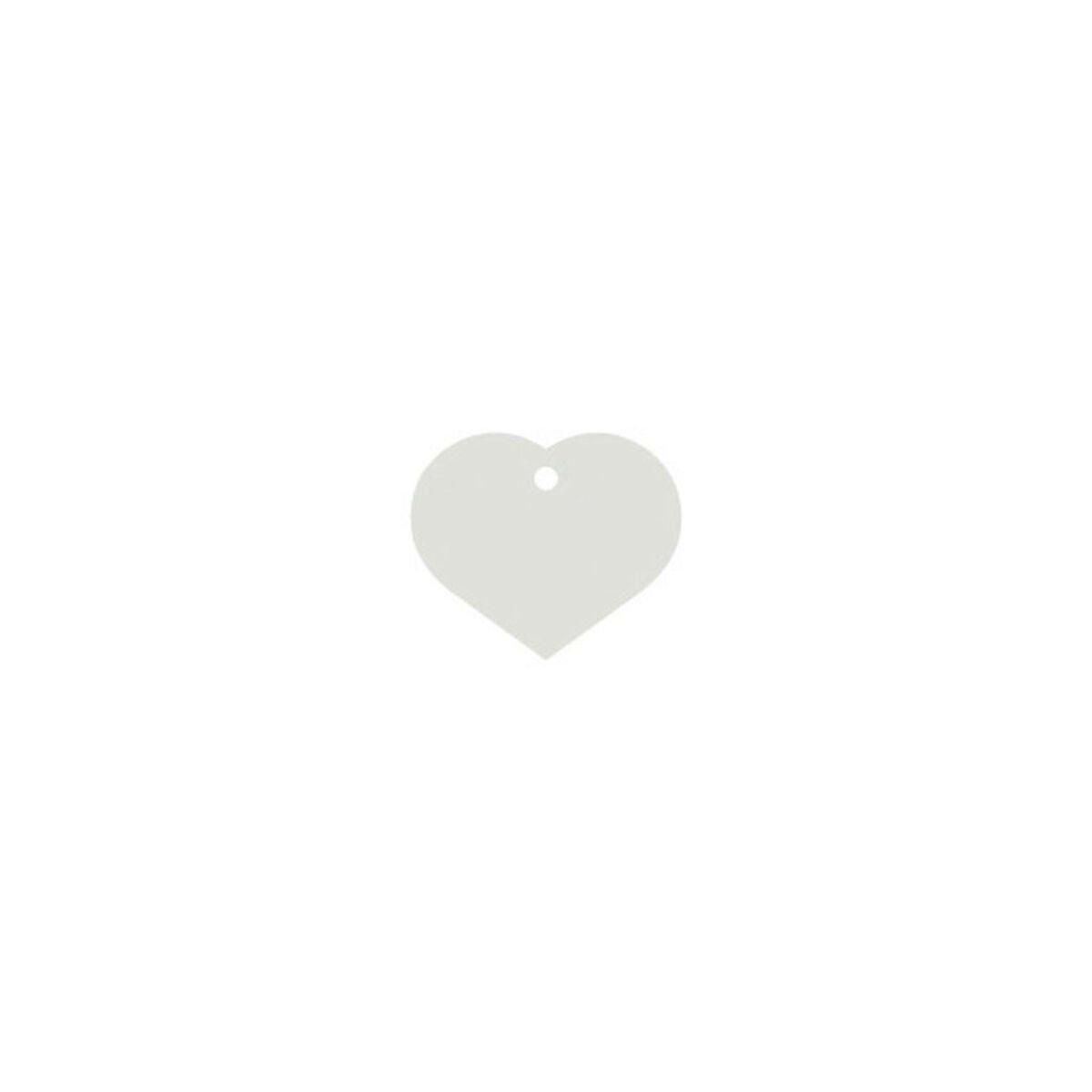 Placa identificativa para collar Imarc Heart Blanco