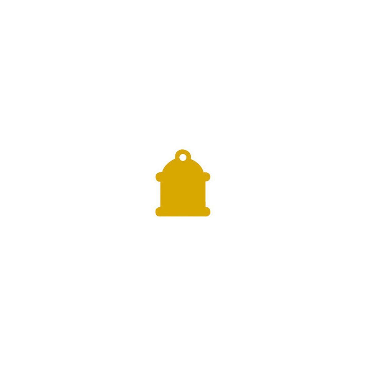 Placa identificativa para collar Imarc Classic Amarillo Dorado