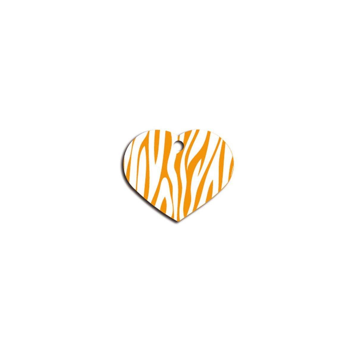 Placa identificativa para collar Imarc Heart Amarillo Naranja