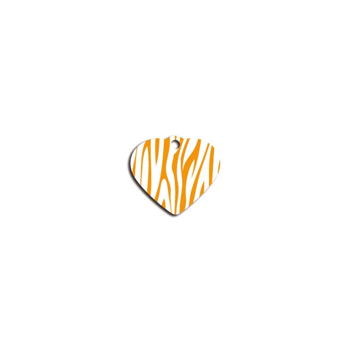 Placa identificativa para collar Imarc Heart Amarillo Naranja