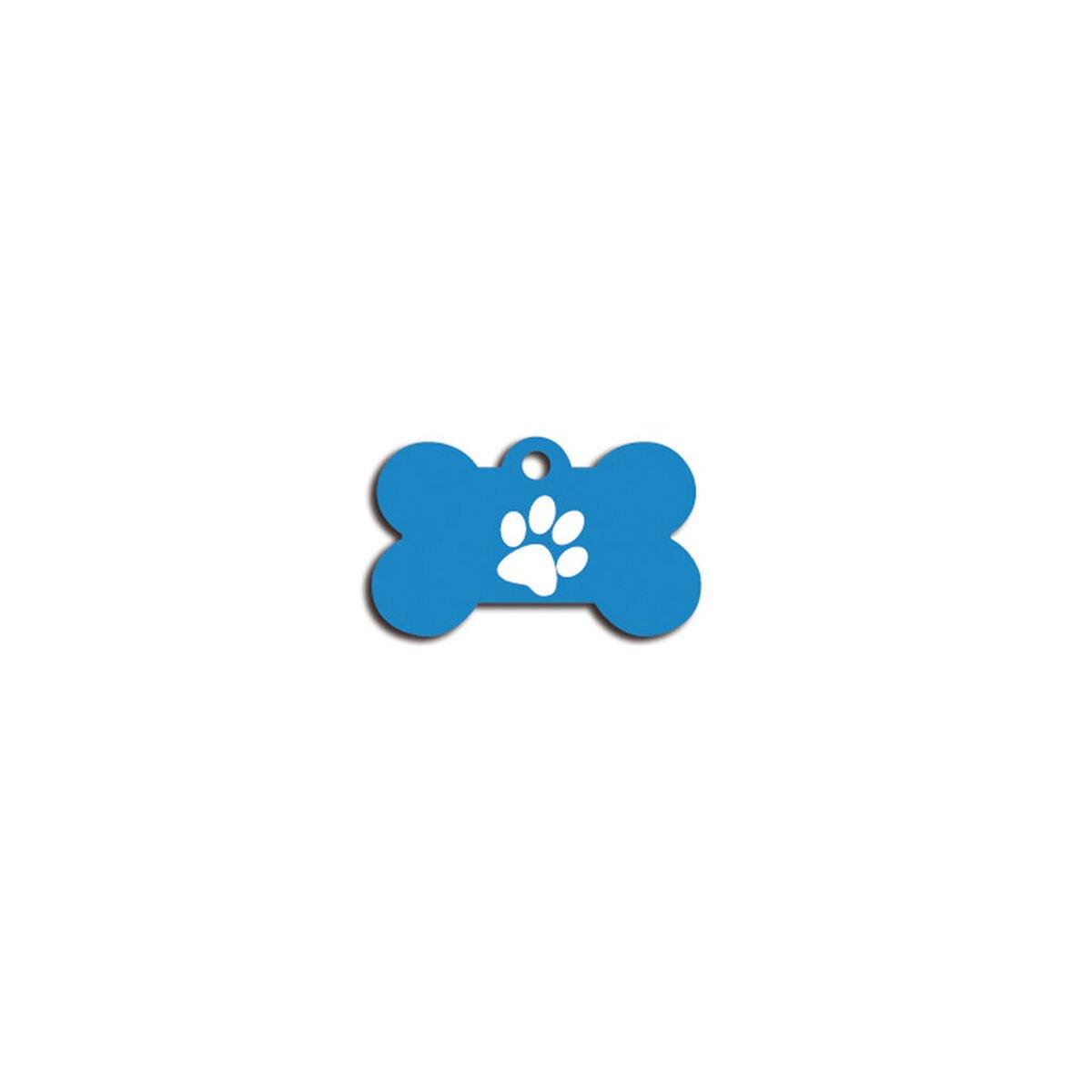 Placa identificativa para collar Imarc Bone Azul