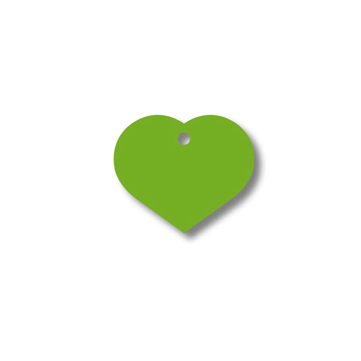 Placa identificativa para collar Imarc Heart Verde