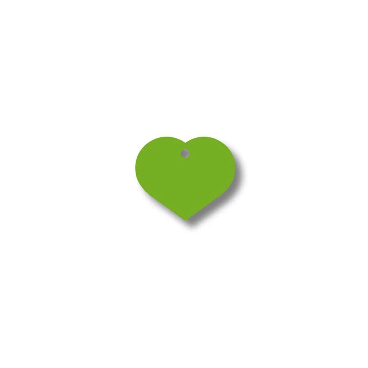 Placa identificativa para collar Imarc Heart Verde