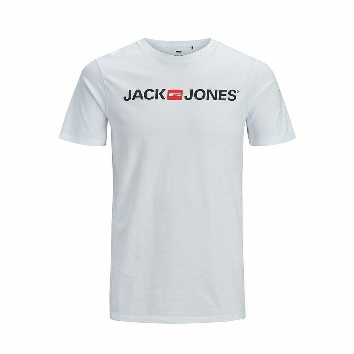 Camiseta Deportiva de Manga Corta JJECORP LOGO TEE SS O-NECK NOSS Jack & Jones 12137126 Blanco