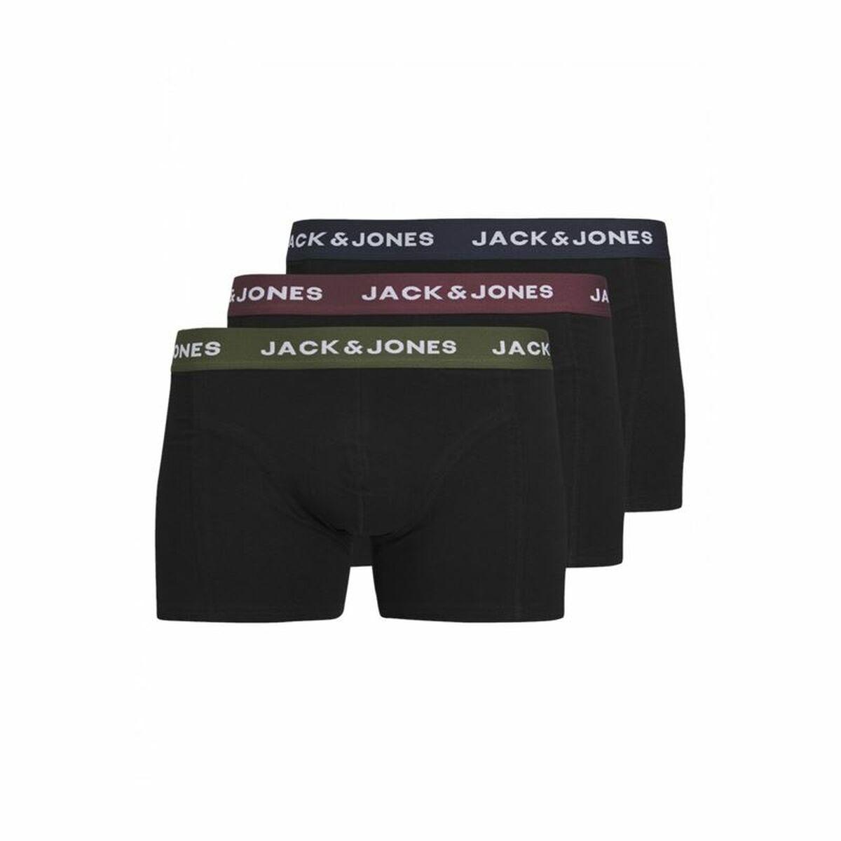 Bóxer de Hombre Jack & Jones Jacaron Solid Trunks Negro