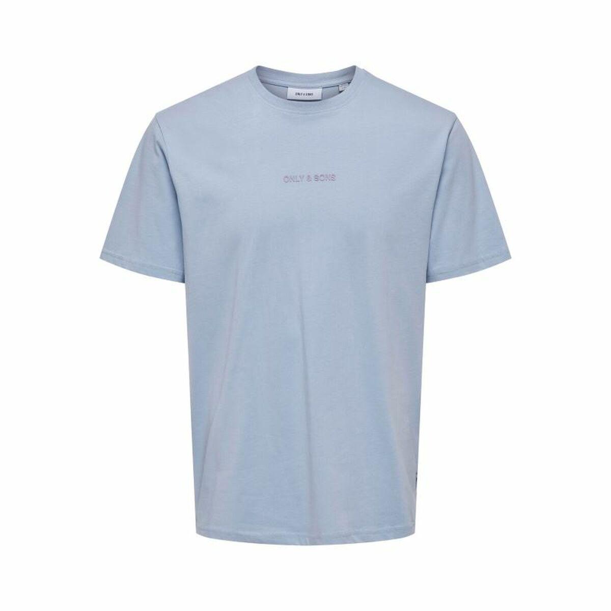 Camiseta de Manga Corta Hombre Only & Sons Onslevi Life Reg Text Eventide Añil