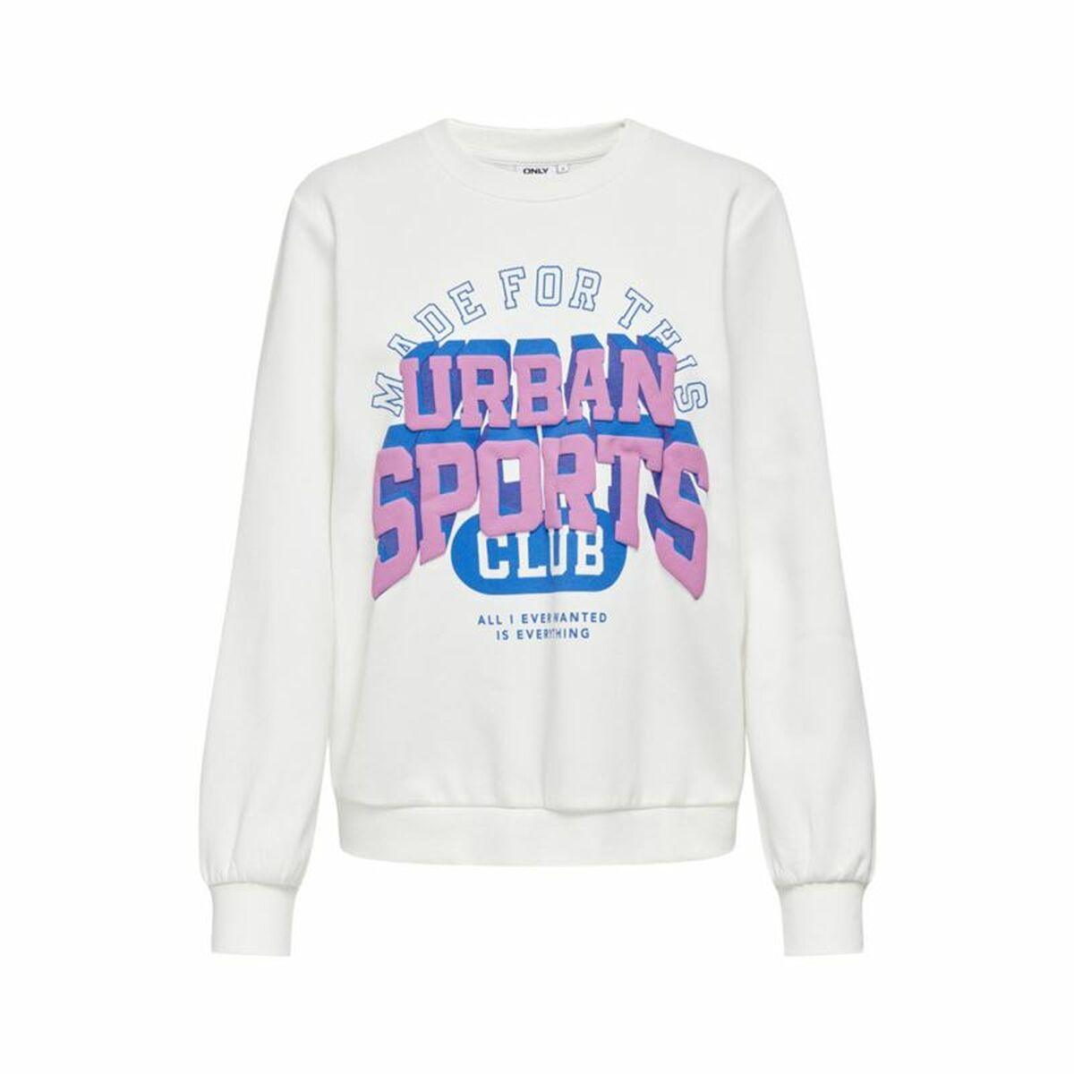 Sudadera sin Capucha Mujer Only Onlkimmie Blanco