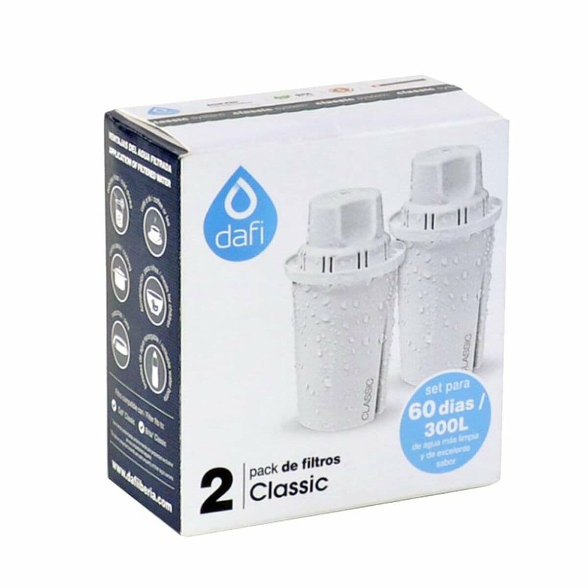 Filtro para Jarra Filtrante Classic Dafi POZ03233 (2 Unidades)