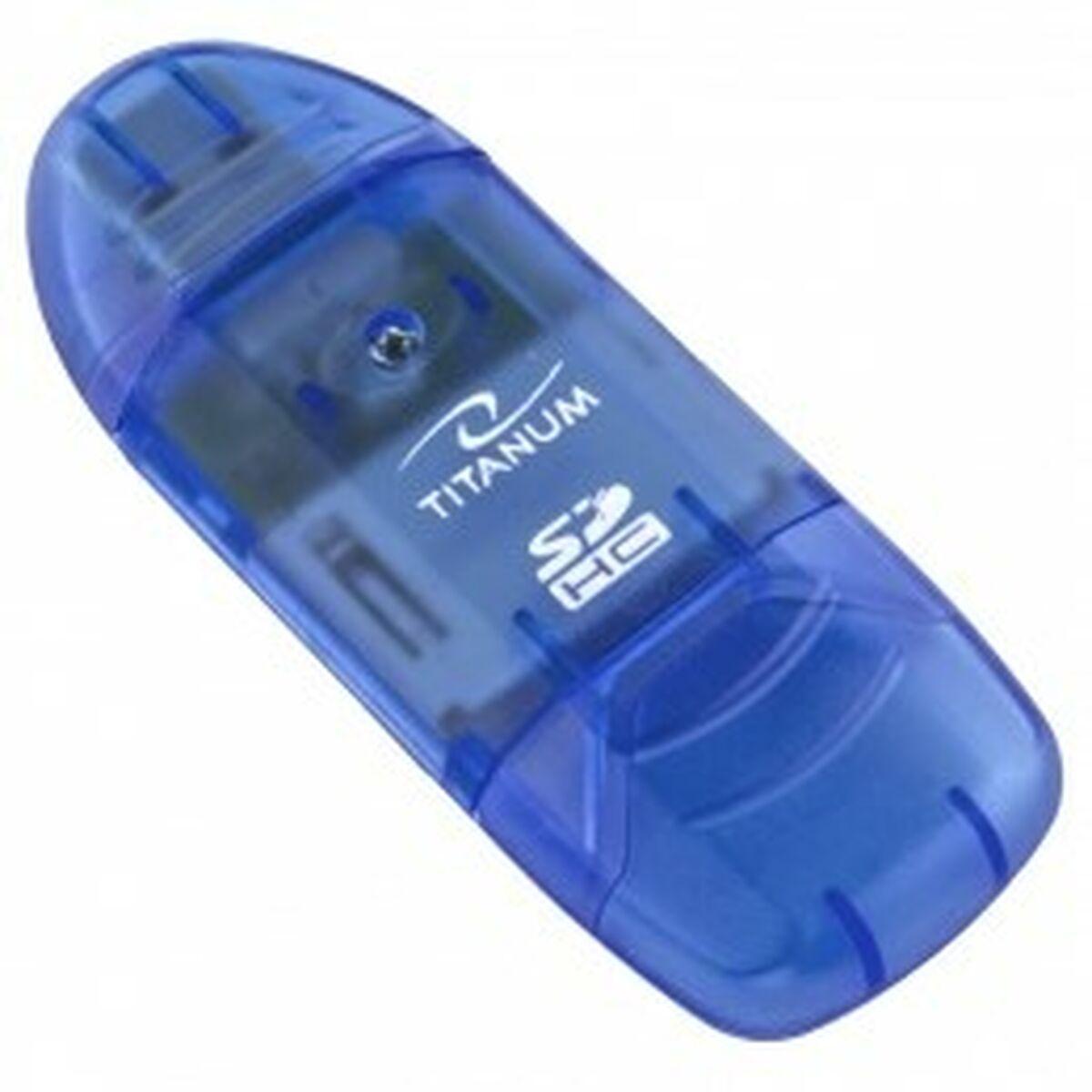 Lector de Tarjetas Externo Titanum TA101B Azul