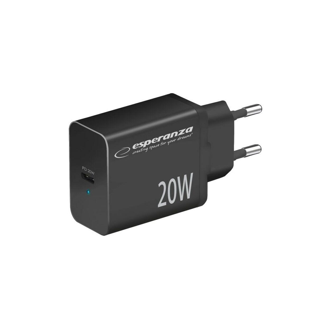 Cargador de Pared Esperanza EZC104K Negro