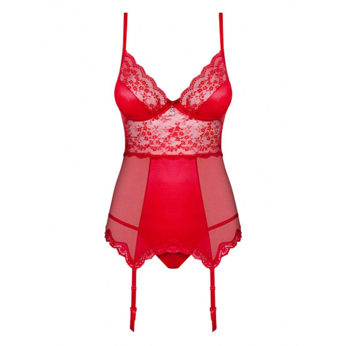 Conjunto de Lencería Obsessive OB3360 Rojo S/M