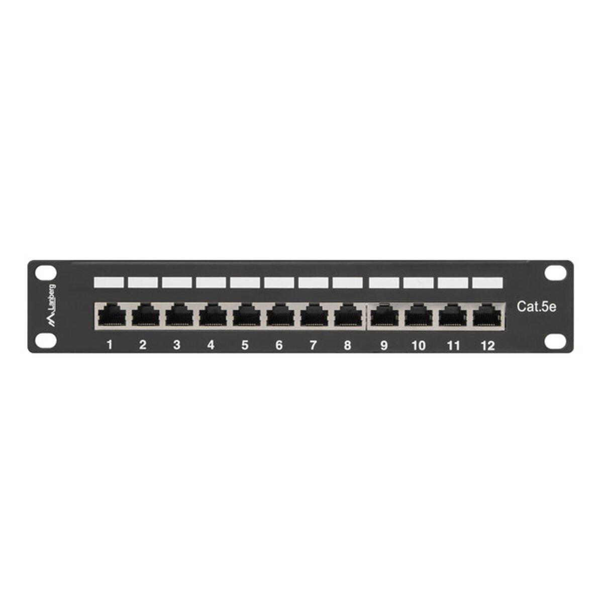 Patch Panel 24 Puertos UTP Categoría 6 Lanberg PPF5-9012-B