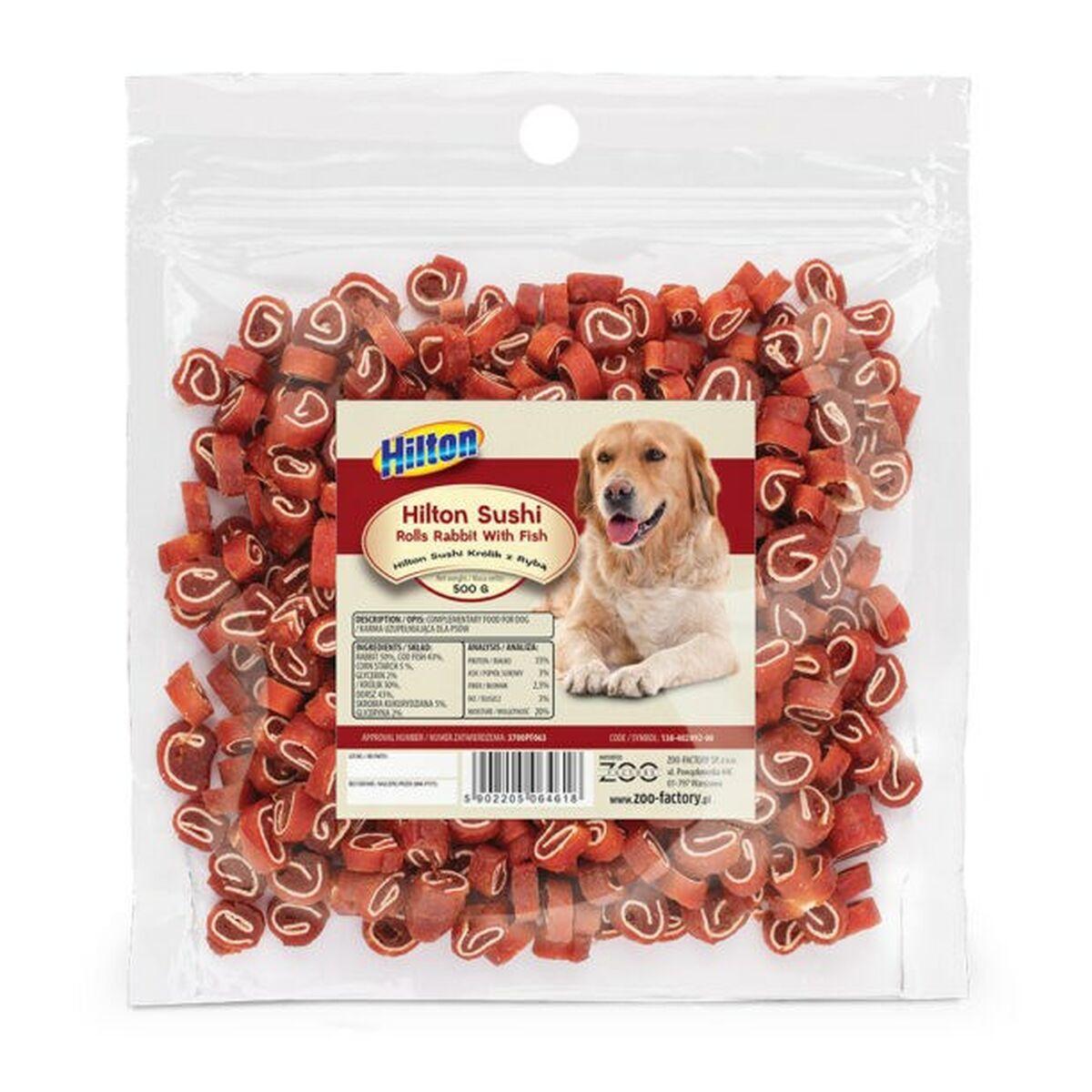 Snack para Perros Hilton Sushi Rolls Pescado Bacalao Conejo 500 g
