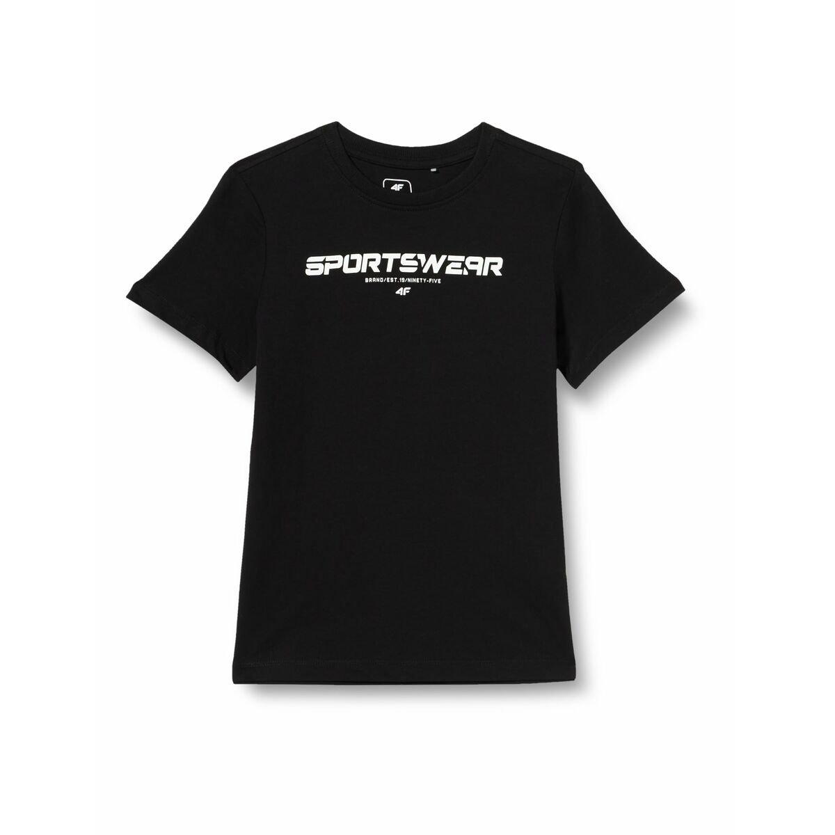 Camiseta de Manga Corta Infantil 4F M0797 Negro