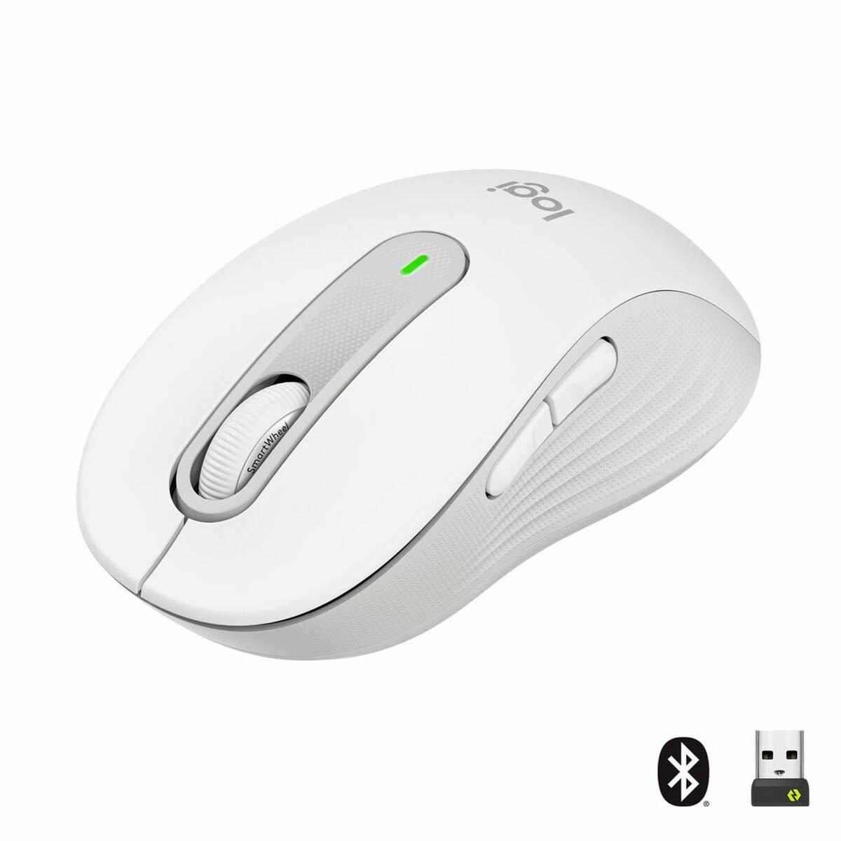 Ratón Inalámbrico Logitech Signature M650 Blanco 4000 dpi 2000 dpi