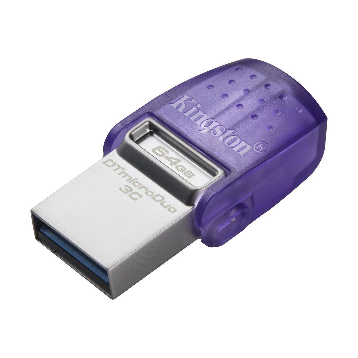 Memoria USB Kingston microDuo 3C Acero Púrpura 64 GB