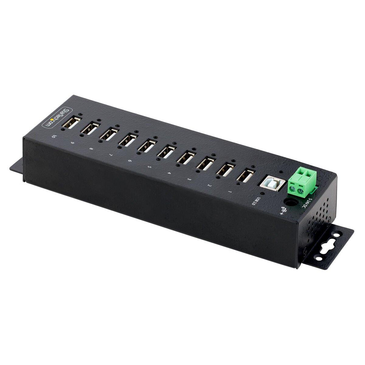 Hub USB Startech USB210AIND-USB-A-HUB Negro