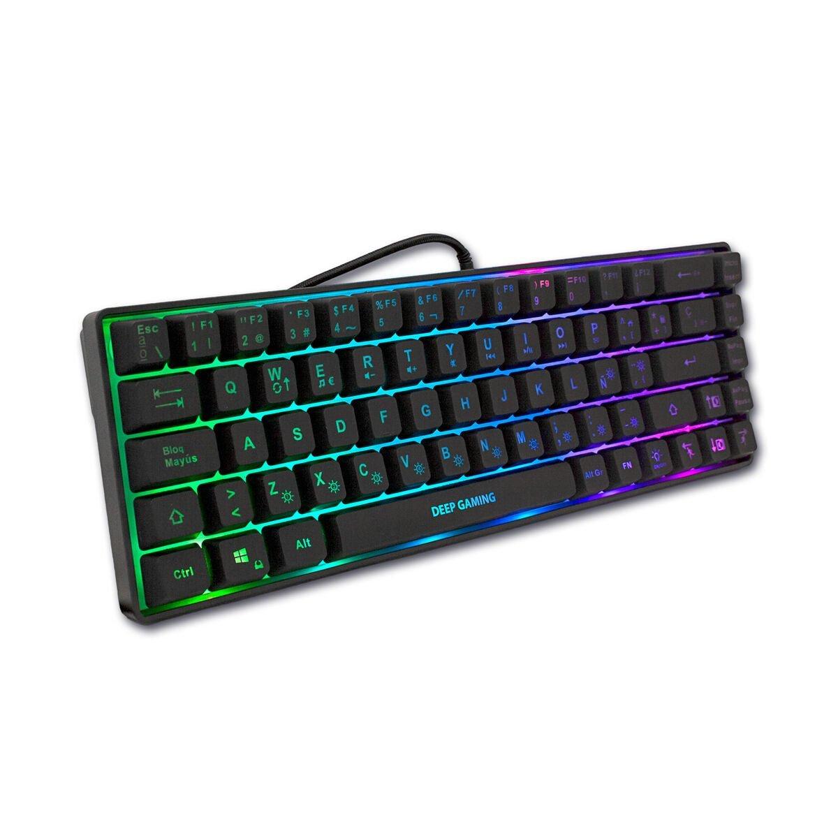 Teclado CoolBox mini TM065 Negro Qwerty Español