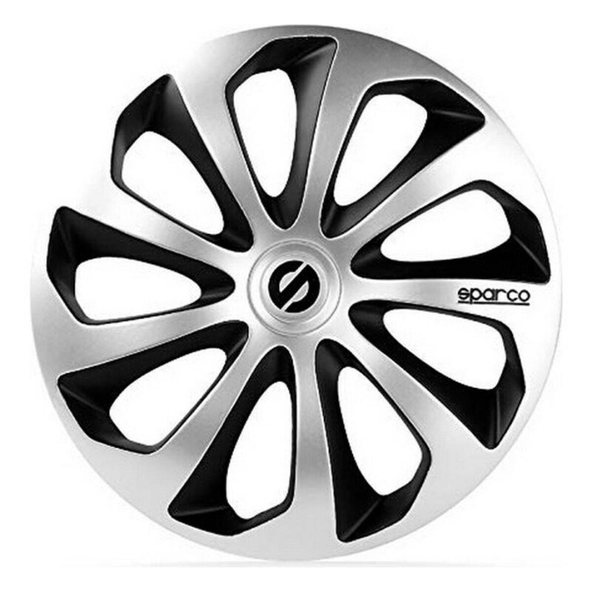 Tapacubos Sparco SPC1473SVBK Plateado Negro 14" Negro/Plateado