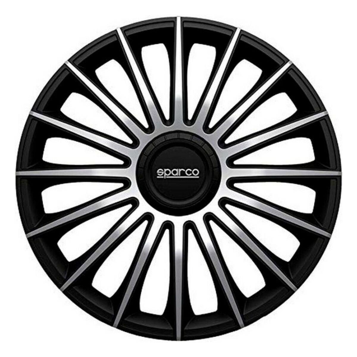 Tapacubos Sparco Torino CS5 Negro Plateado 15" (4 uds)