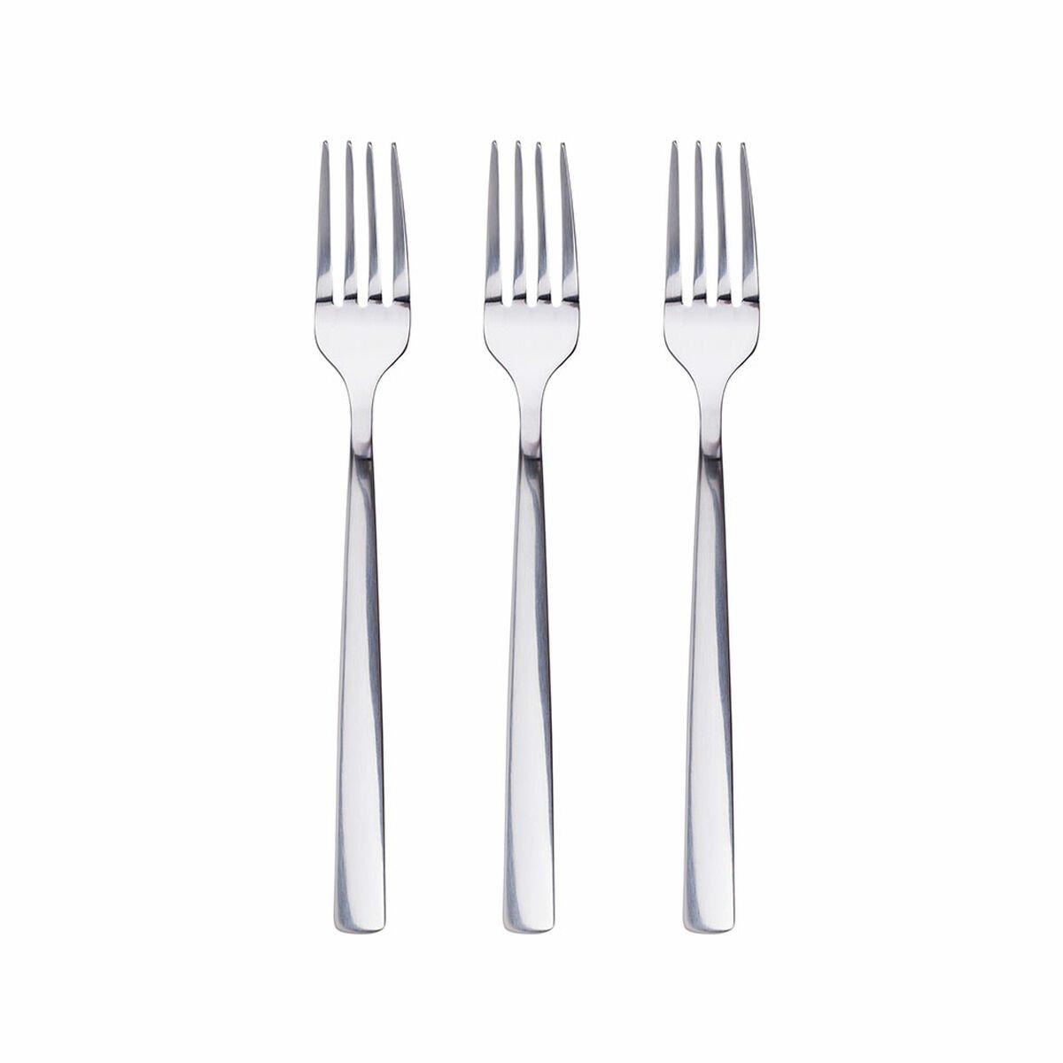 Set de Tenedores para Postre San Ignacio Earth SG7782 Acero Inoxidable Brillo (3 Unidades)