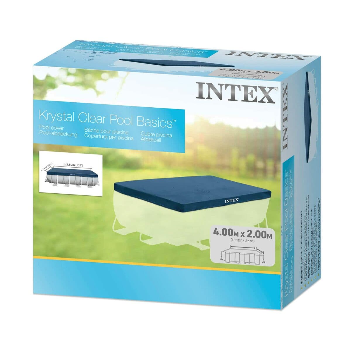 Cubrepiscinas Intex 28037 4 x 2 m Azul Azul marino