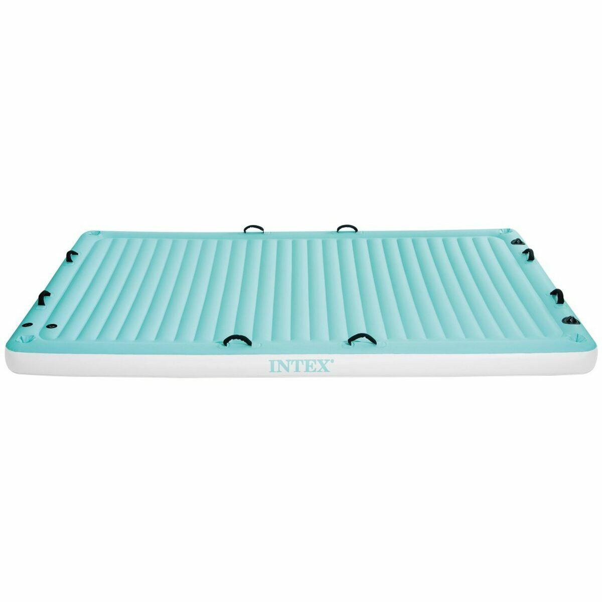 Colchoneta Hinchable Intex Water Lounge 310 x 183 cm Blanco Turquesa