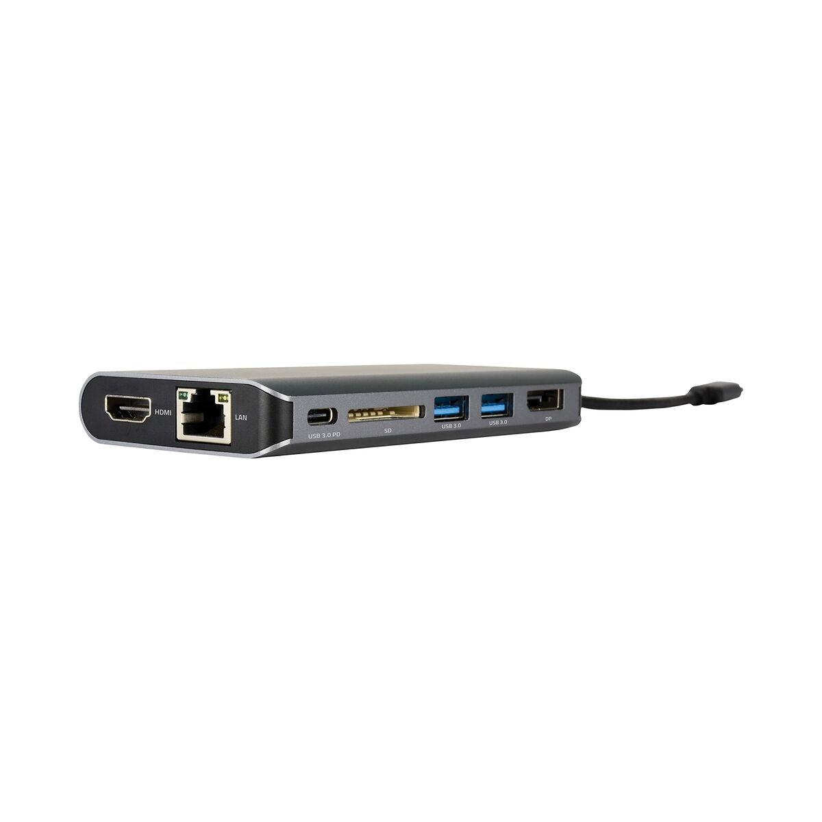 Hub USB Kramer Electronics KDock-3 Plateado Gris