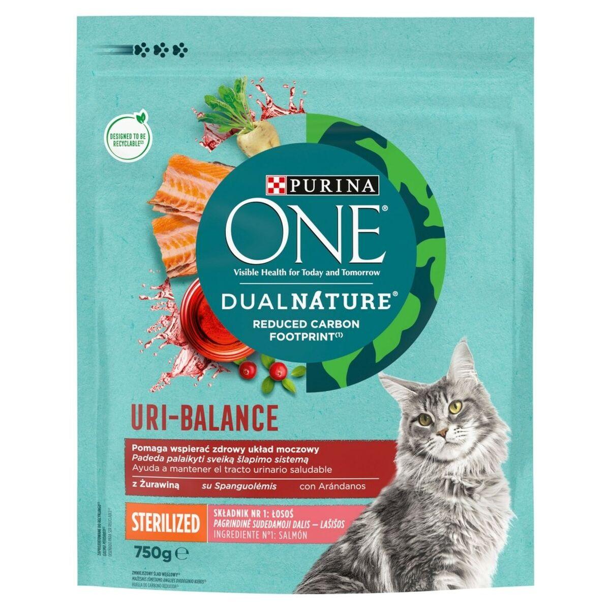 Comida para gato Purina Dual Nature Uri-Balance Sterilized Adulto Salmón Pescado 750 g