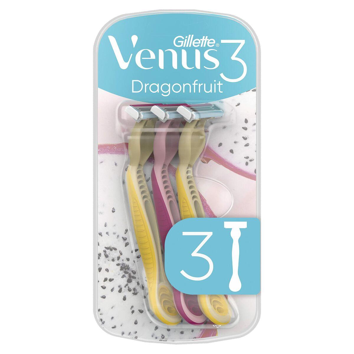 Maquinillas de Afeitar Desechables Gillette Dragonfruit (3 Unidades)