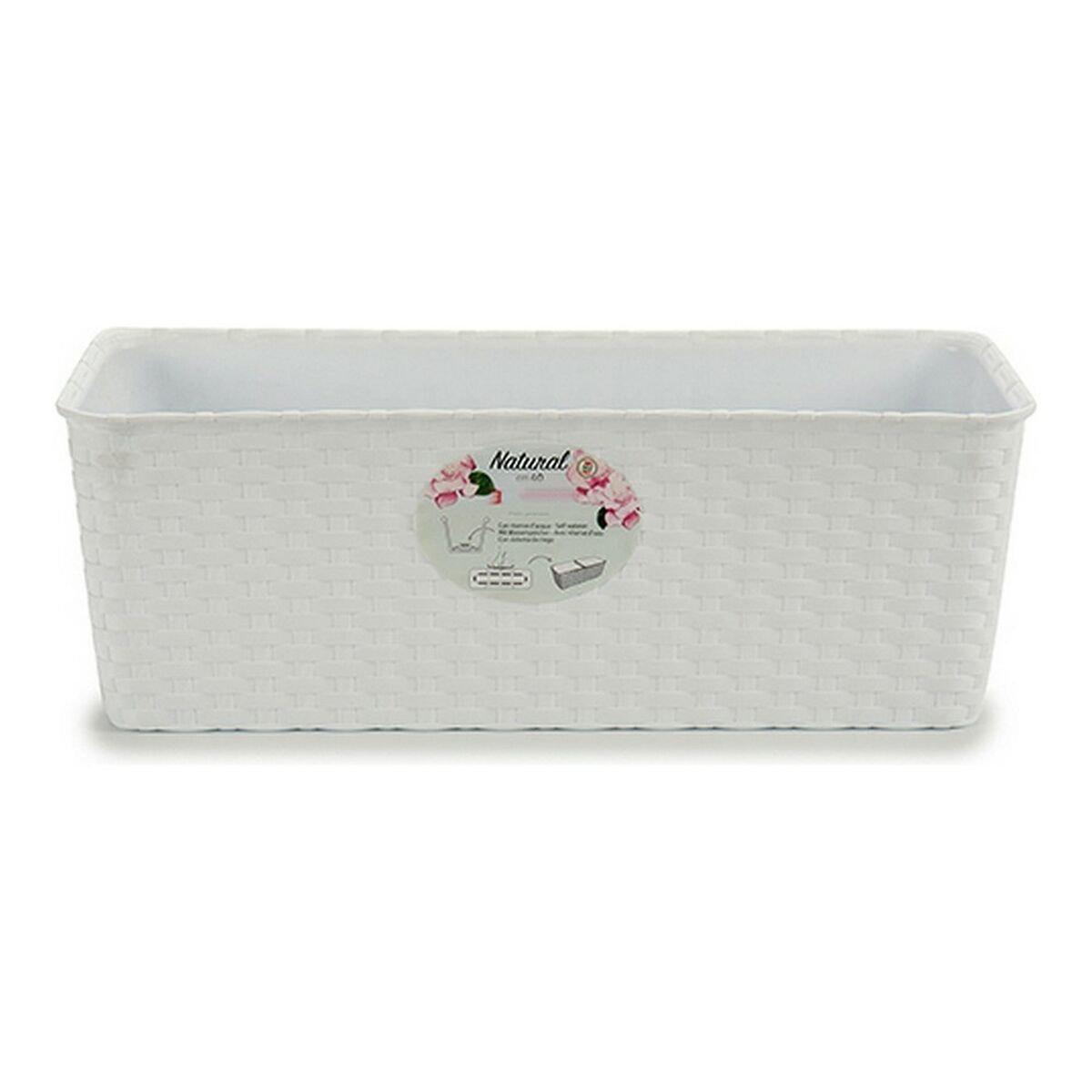 Jardinera Stefanplast 73700 Blanco Plástico 15,5 x 13,5 x 39 cm 39 x 13,5 x 15 cm