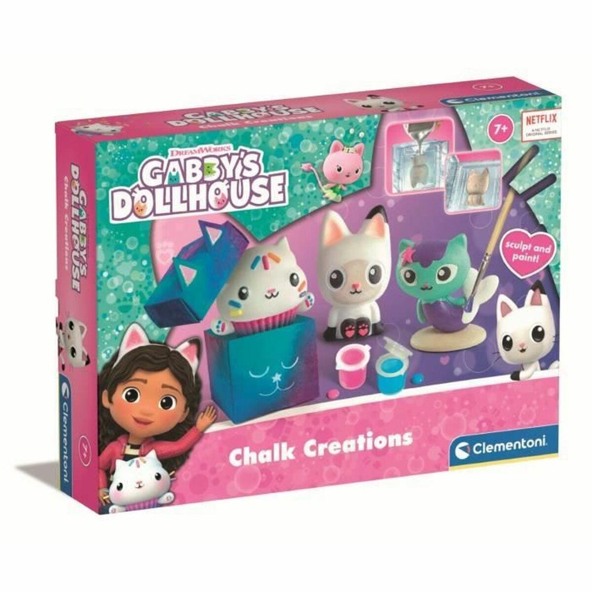 Pasta de modelar Clementoni Gabby´s Dollhouse Chalk Creation Rosa