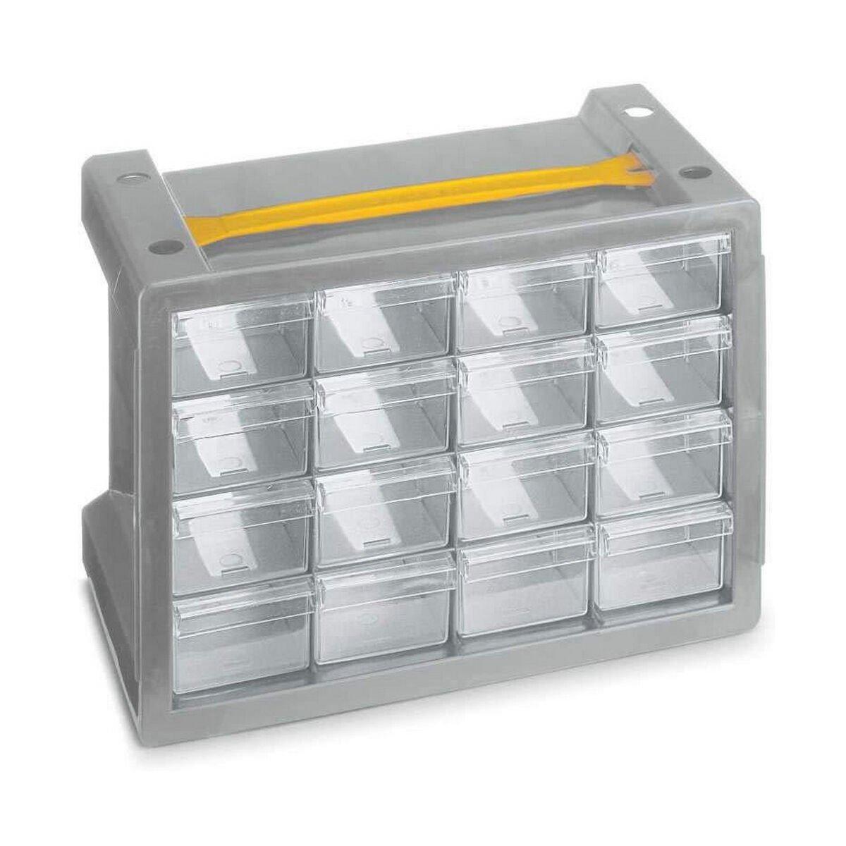 Cajonera para herramientas Terry N16 Gris Transparente Tornillos
