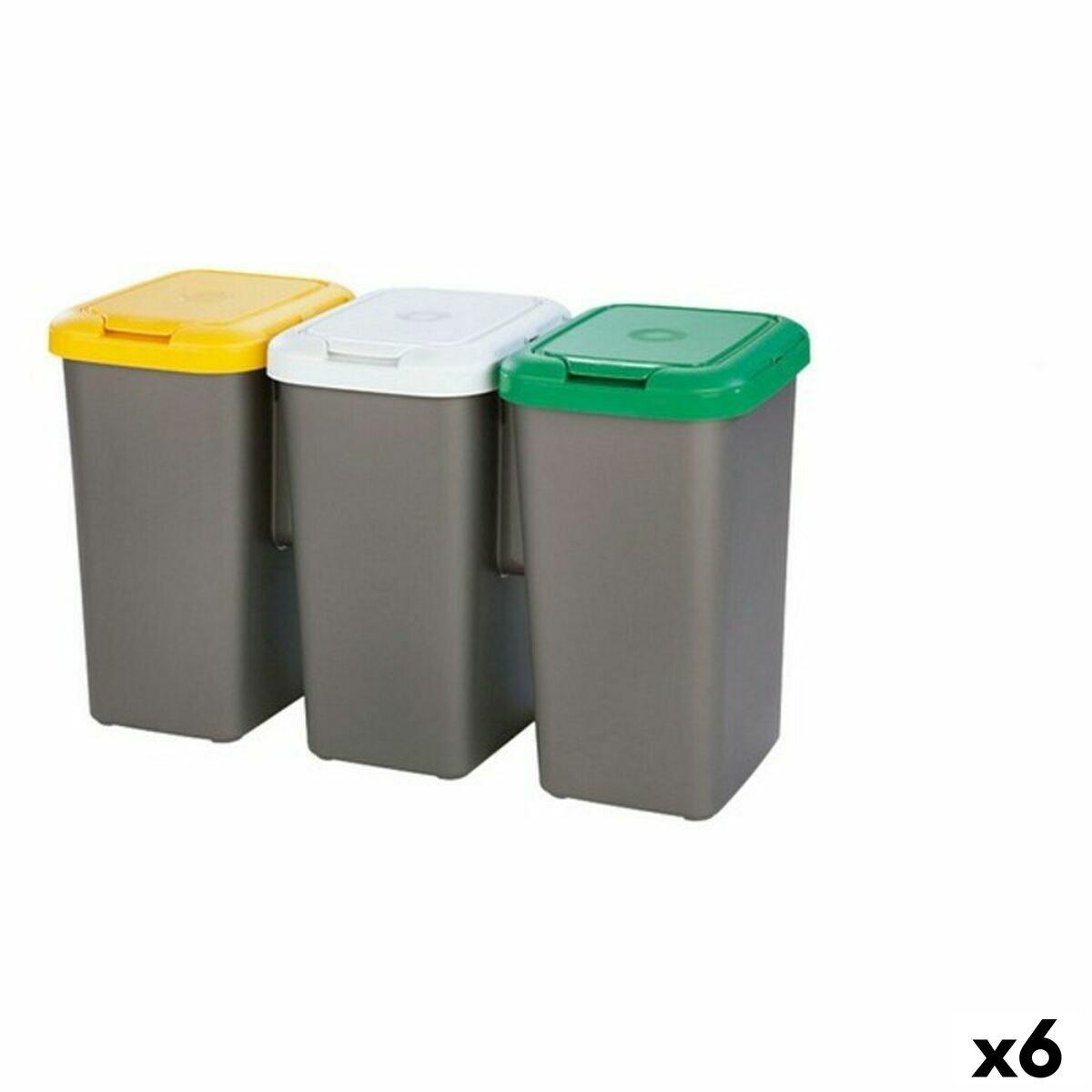 Cubo de Basura para Reciclaje Tontarelli 8105744A28E (6 Unidades)