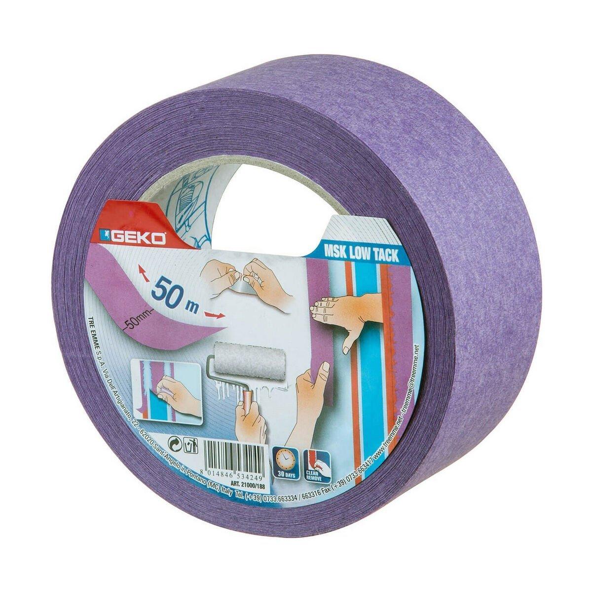 Cinta Adhesiva Geko Violeta Papel 50 mm x 50 m