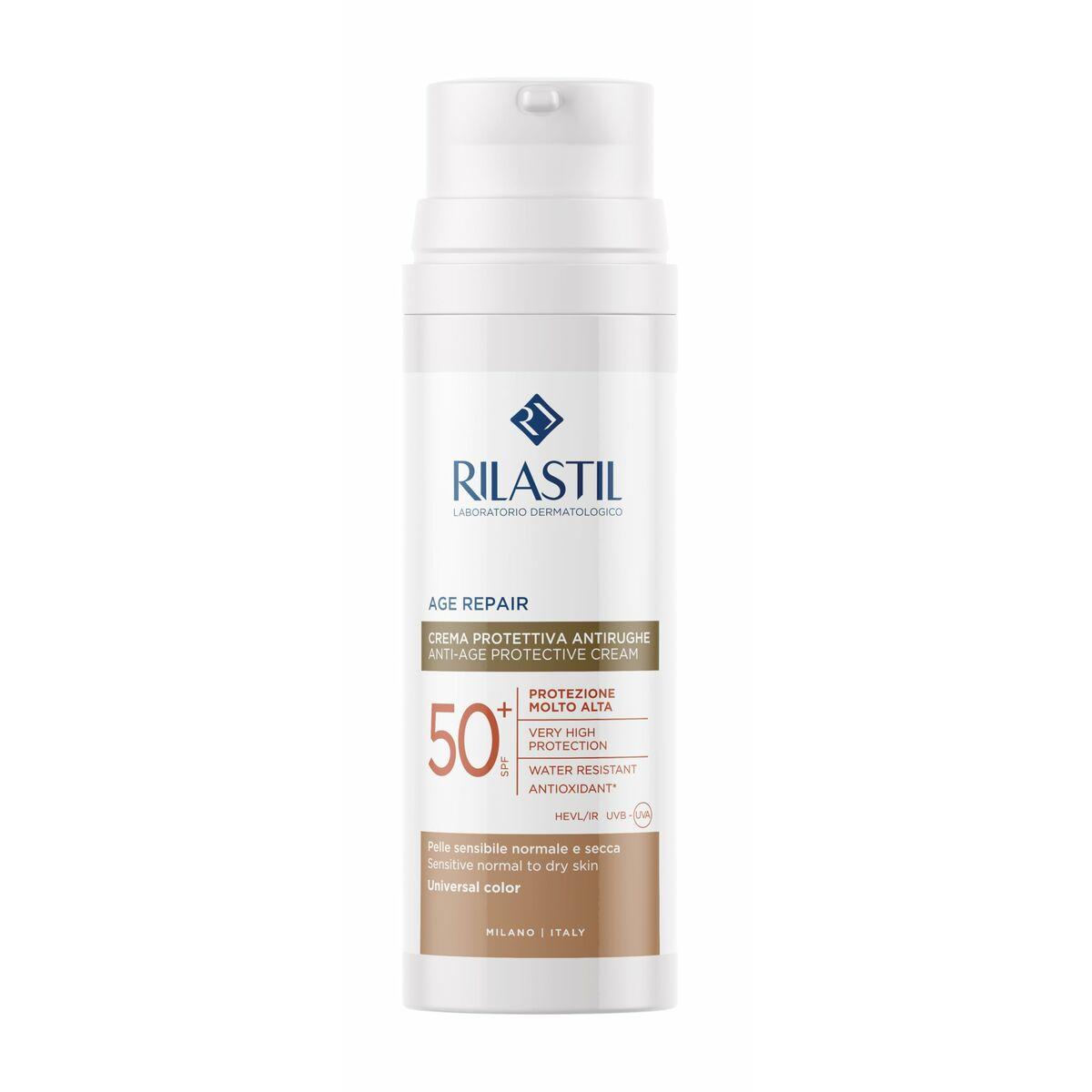 Protector Solar con Color Rilastil Age Repair Spf 50+ 50 ml Antiedad