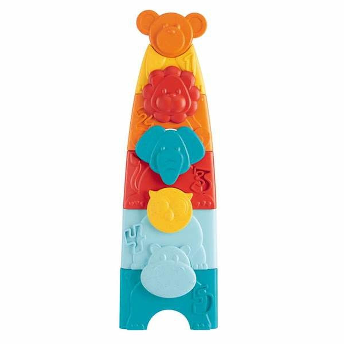 Bloques Apilables Chicco eco+ 11 x 7 x 35 cm Torre Animales 10 Piezas