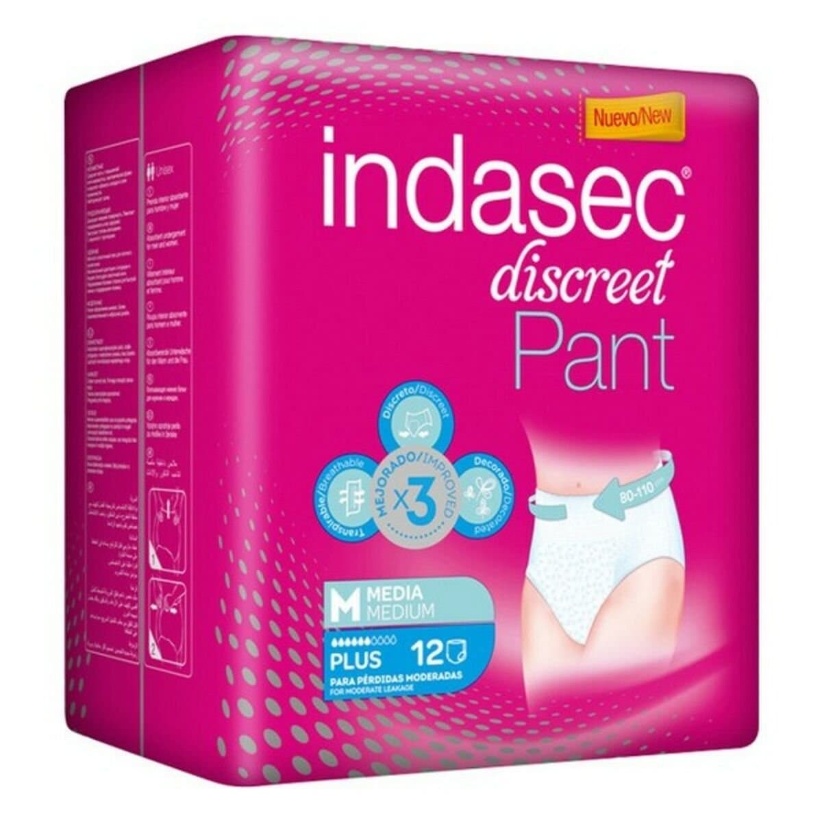Pañales para Incontinencia Indasec Pant Plus