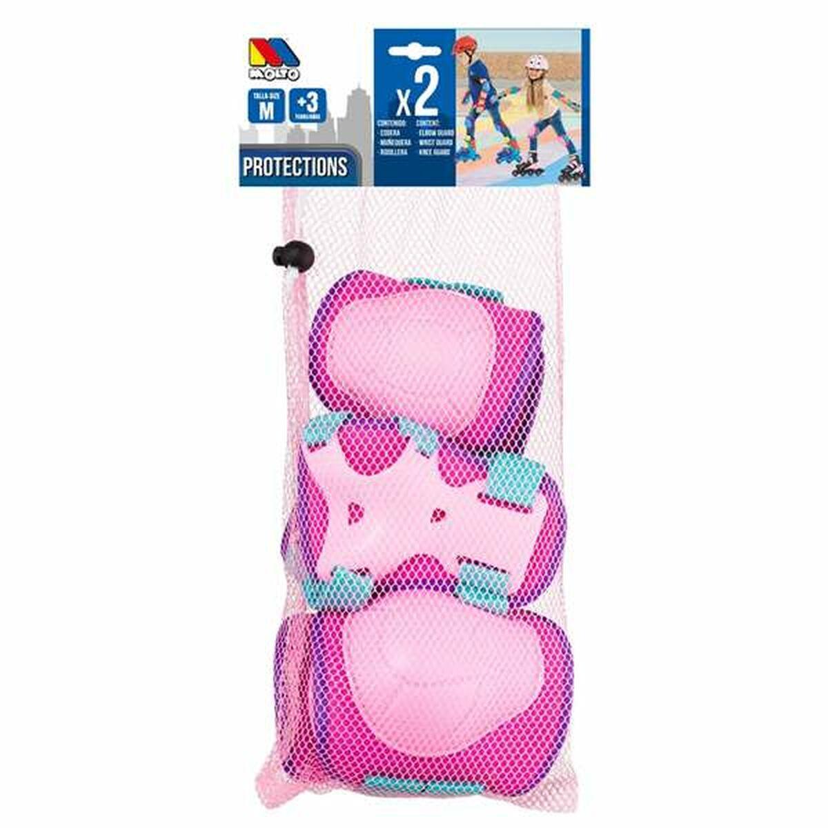 Kit Coderas y Rodilleras Moltó Rosa M 6 Piezas