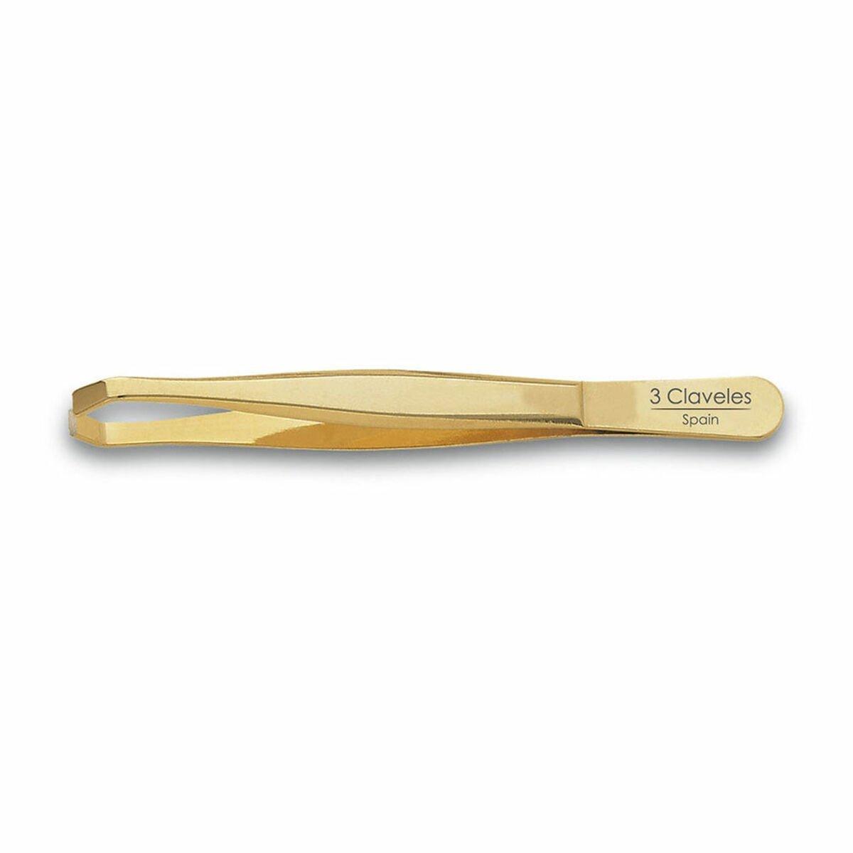 Pinzas para Depilar 3 Claveles Dorado Cangrejo