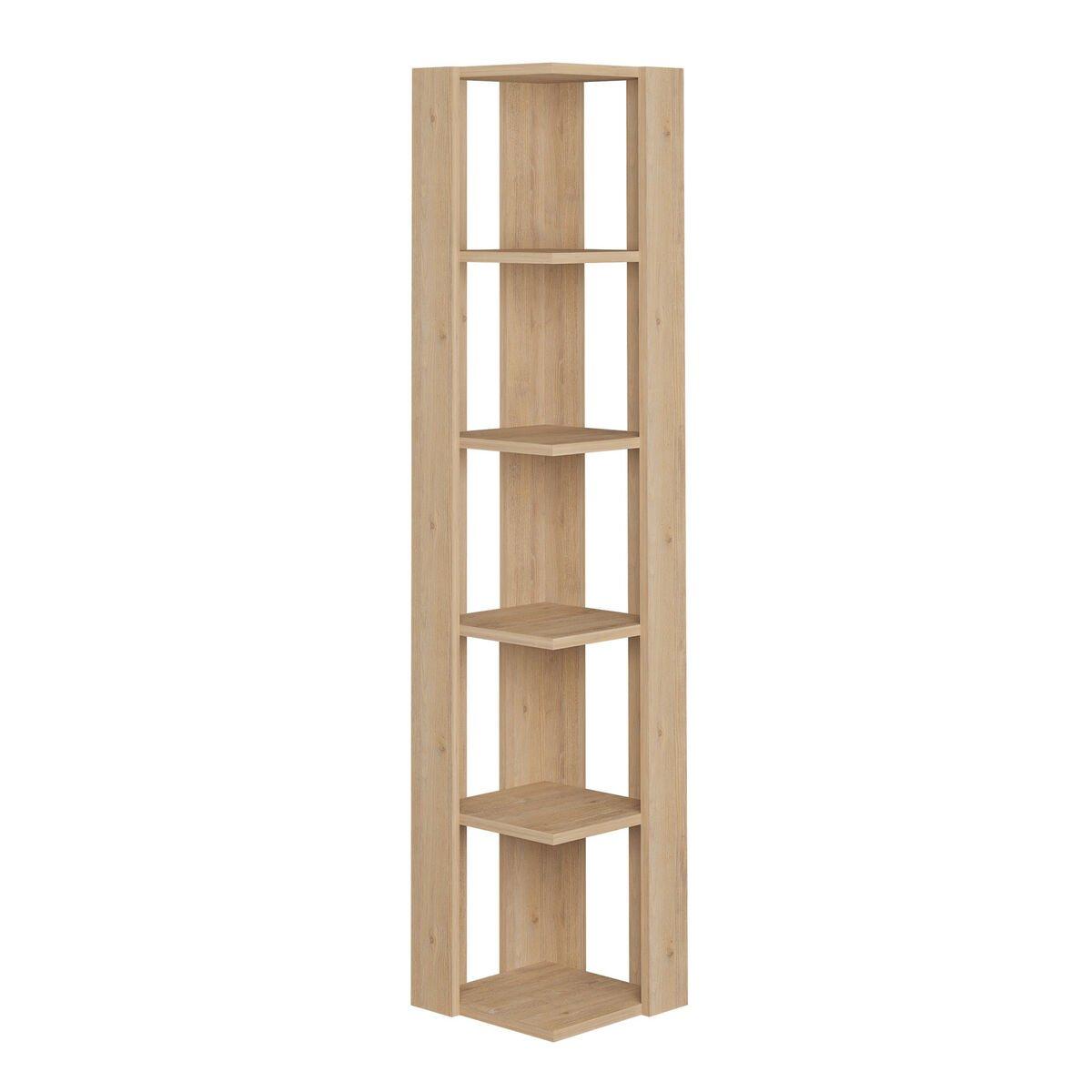 Estantería de Esquina Alexandra House Living Roble Madera MDP 33 x 161 x 33 cm 5 Estantes