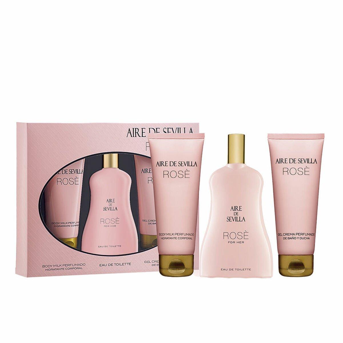 Set de Perfume Mujer Aire de Sevilla Rose 3 Piezas