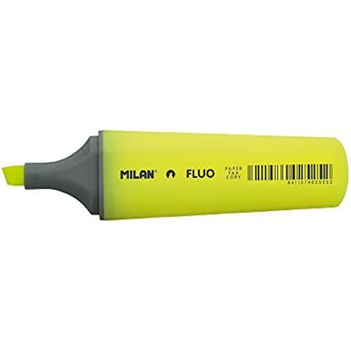Set de Marcadores Fluorescentes Milan Amarillo (12 Unidades)