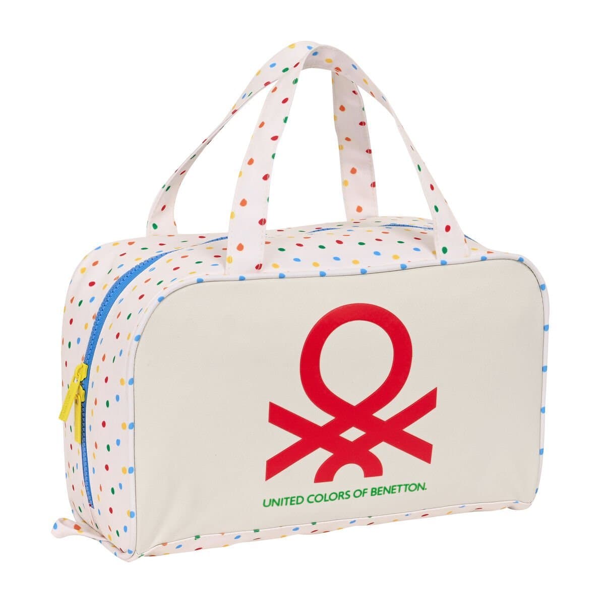 Neceser Escolar Benetton Topitos Blanco 31 x 14 x 19 cm